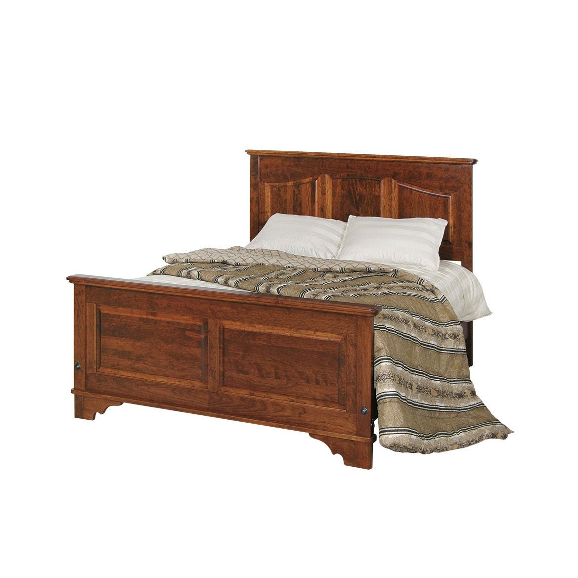 Amish Wellington Solid Wood Panel Bed - snyders.furniture
