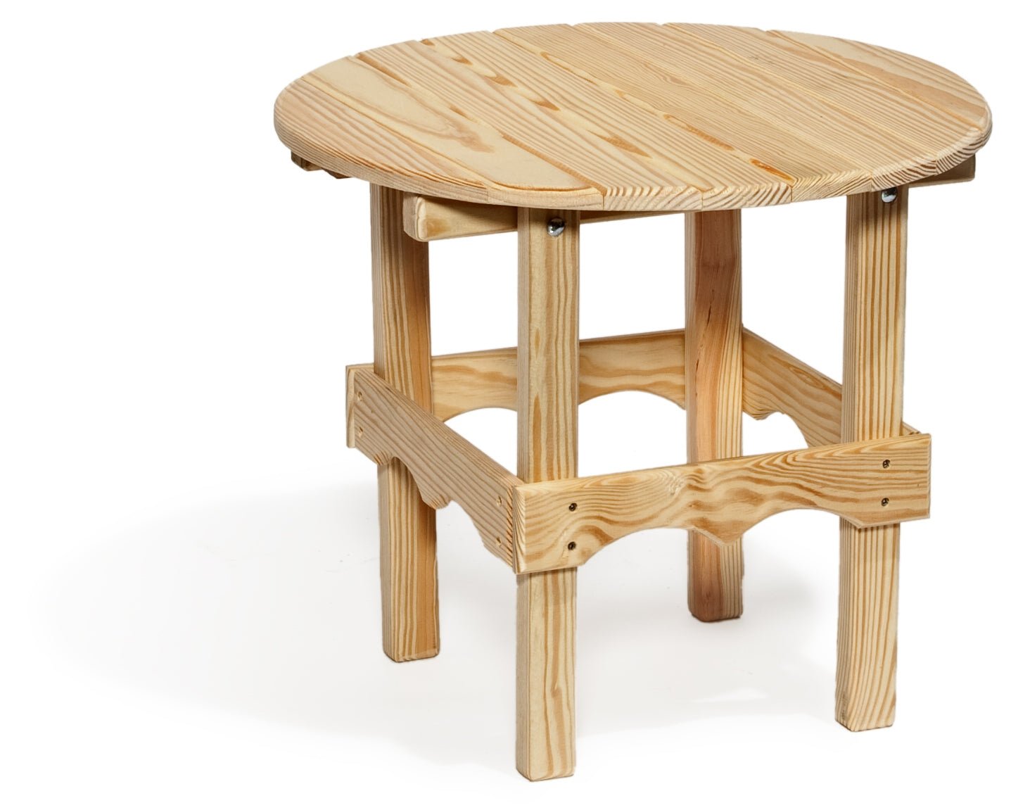 Amish Wood Round Side Table Leisure Lawns