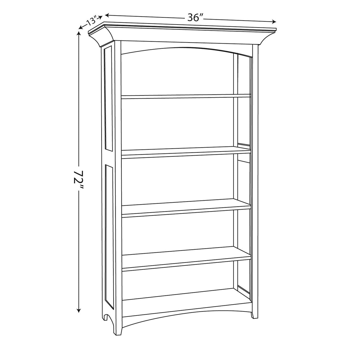 Belmont 72" Bookcase - snyders.furniture