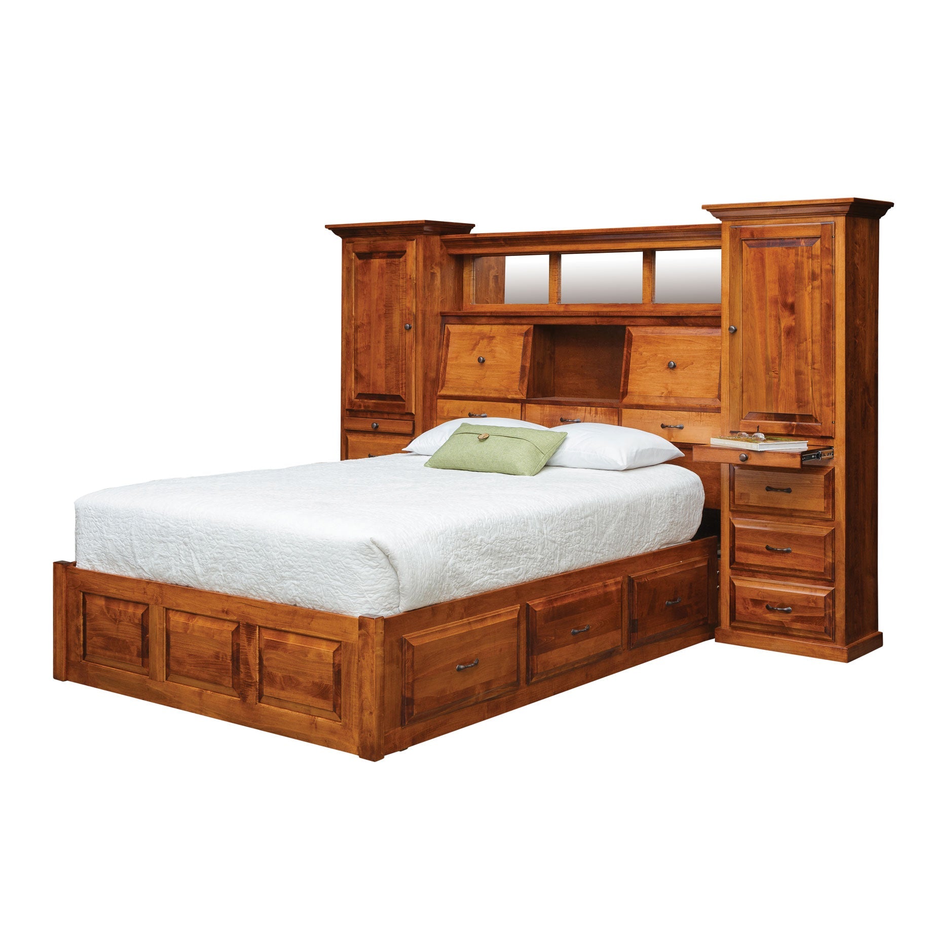 Eden Amish Solid Wood Headboard Wall Unit - snyders.furniture