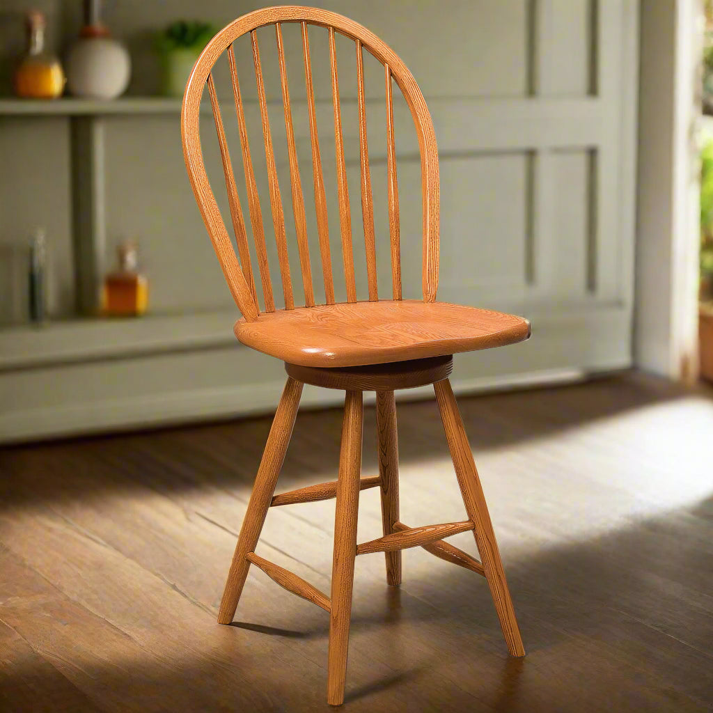 Eight Spindle Swivel Stool - snyders.furniture