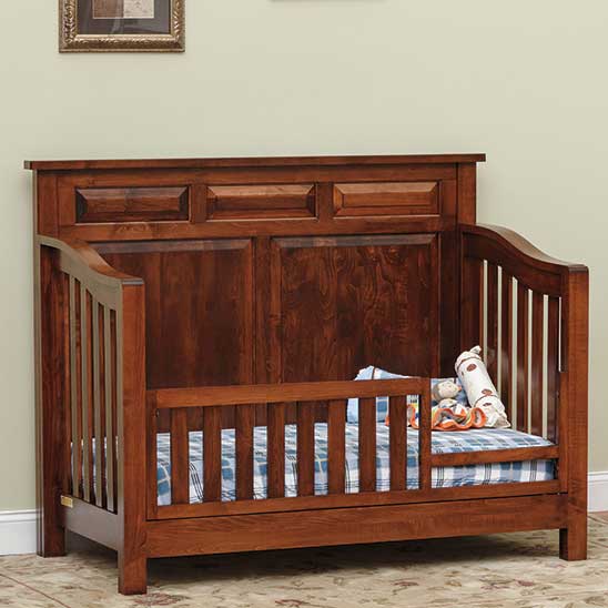 Expecting Parents Starter Kit - Princeton Amish 4 in 1 Convertible Baby Crib 4 Pc Set - snyders.furniture