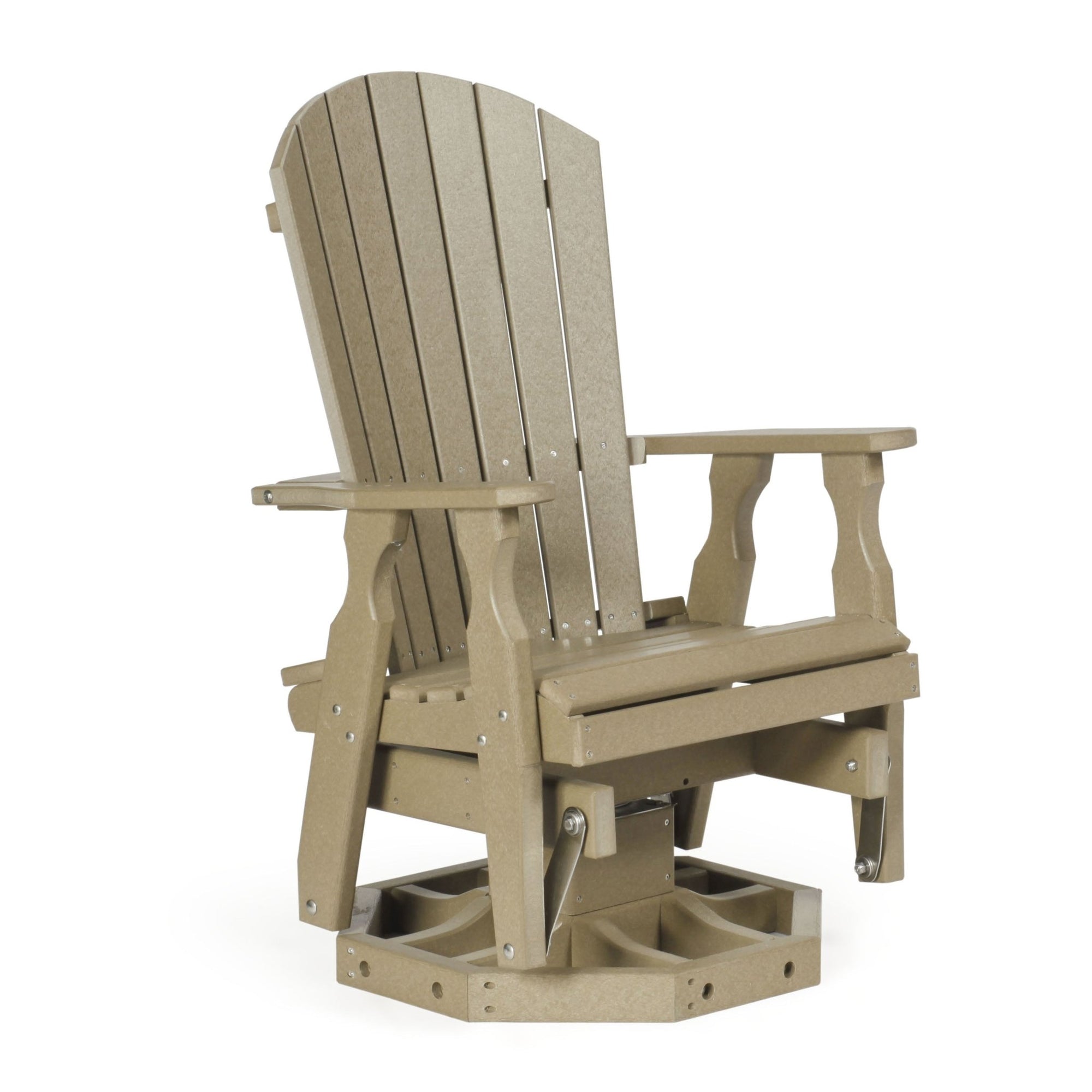 Amish Fanback Poly Patio Swivel Glider - snyders.furniture