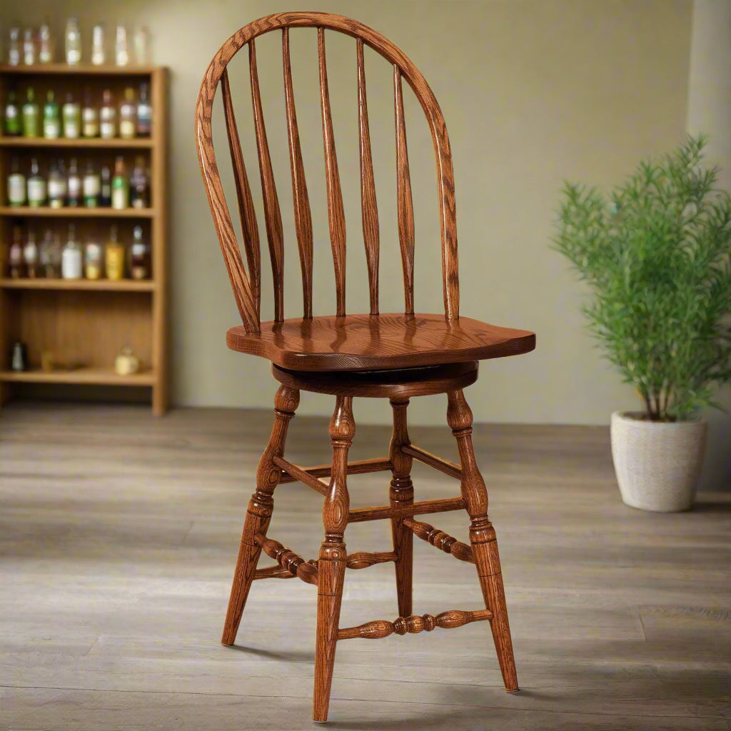 Taburete de bar giratorio Amish Bent Paddle
