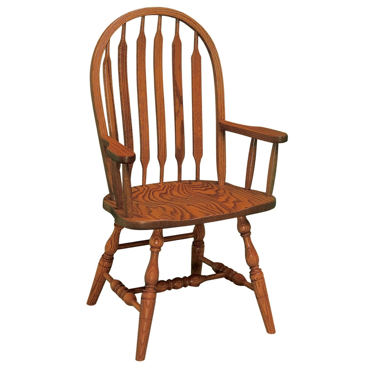 Amish Bent Paddle Dining Windsor Arm Chair
