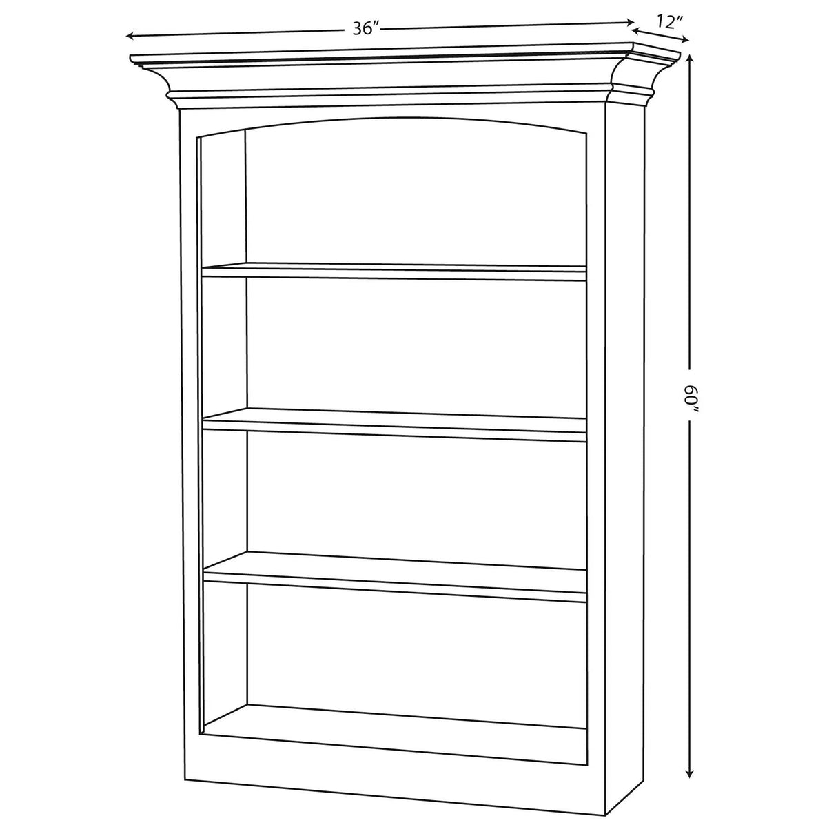 Hampton 60" Bookcase - snyders.furniture