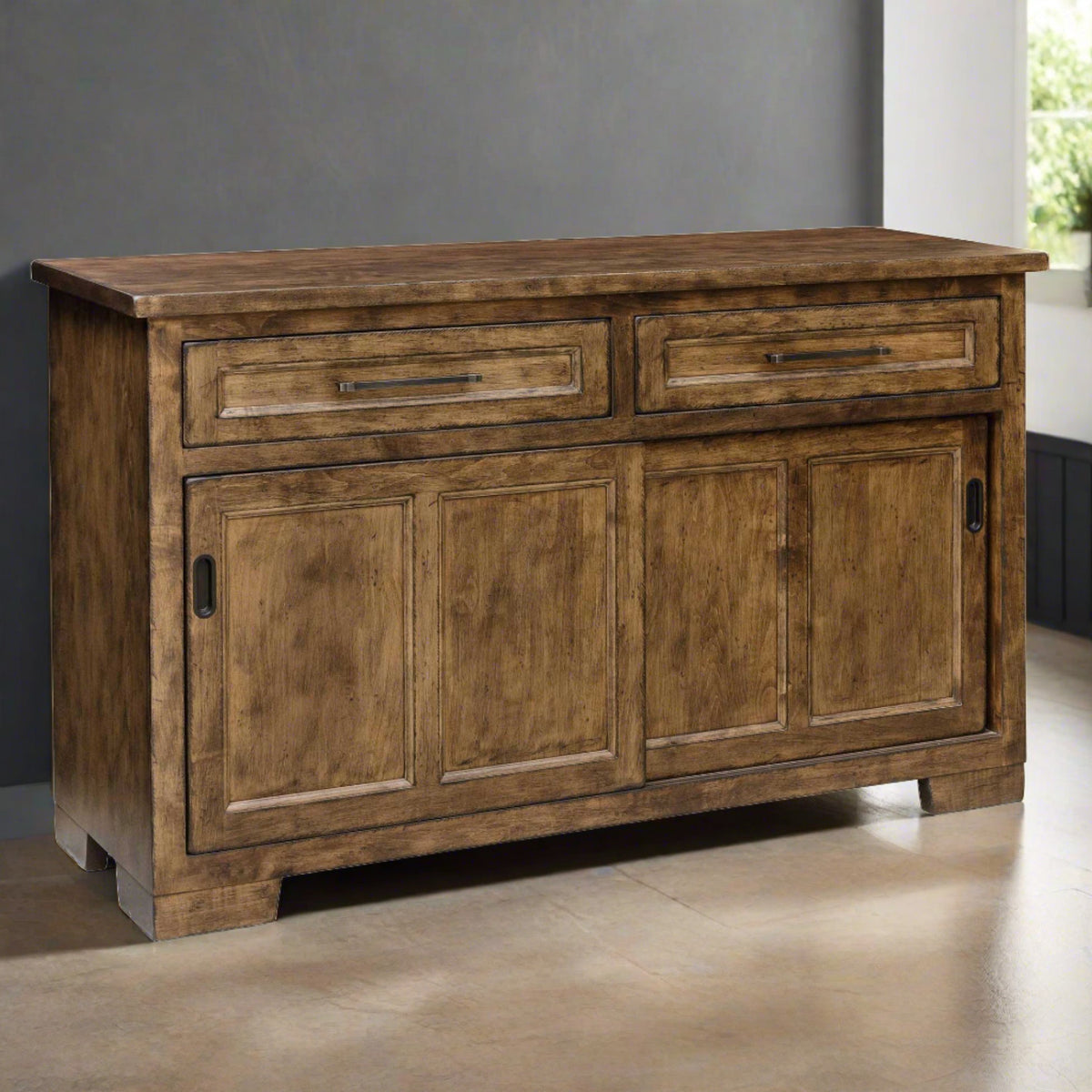 Hudson Amish Solid Wood Sliding Door Buffet - snyders.furniture