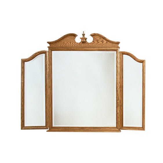 Jamestown Pediment TriView Mirror - snyders.furniture