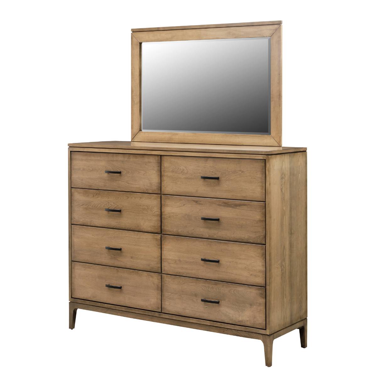 Amish Kiel Mid-Century Modern Solid Wood High Dresser - snyders.furniture