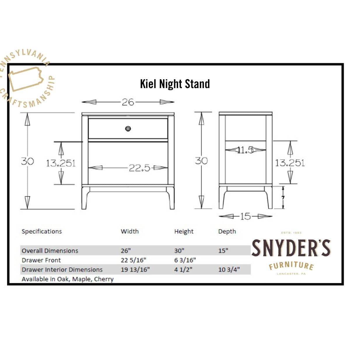 Kiel Night Stand - snyders.furniture
