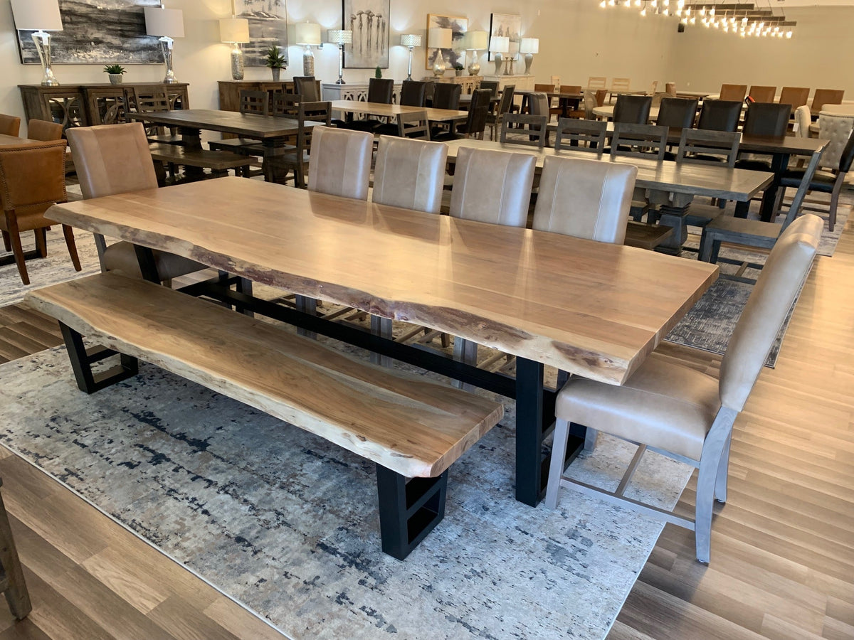Malcolm 84" Acacia Live Edge Dining Bench - Natural - snyders.furniture