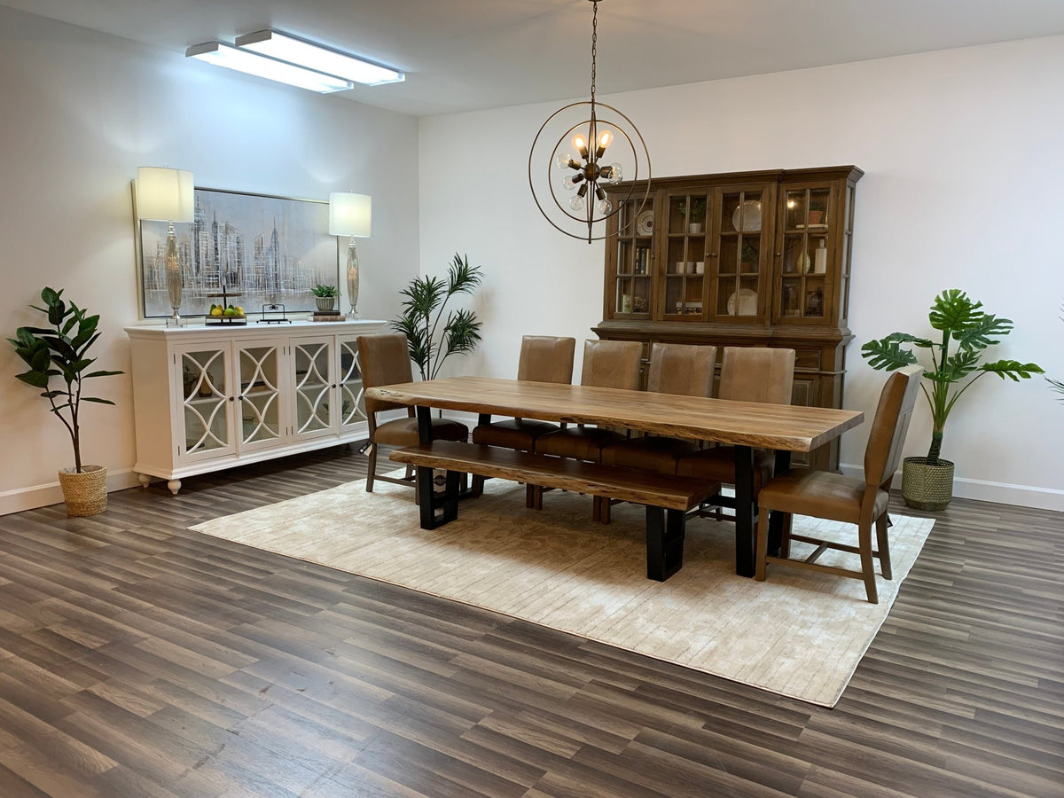 Malcolm Acacia 108" Live Edge Dining Table - Natural - snyders.furniture