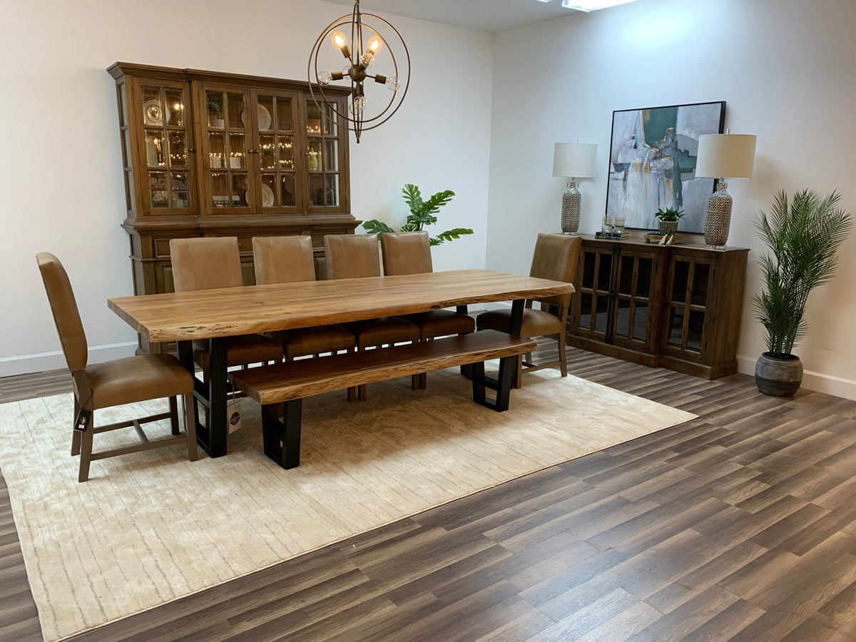 Malcolm Acacia 108" Live Edge Dining Table - Natural - snyders.furniture