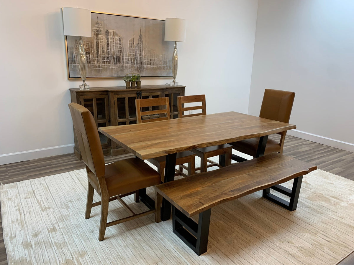 Malcolm Acacia 72" Live Edge Dining Table - Natural - snyders.furniture