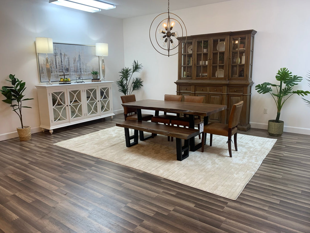 Malcolm Acacia 72" Live Edge Dining Table - Natural + Gray - snyders.furniture