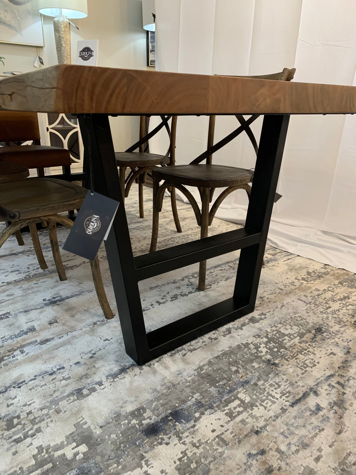 Malcolm Acacia 84" Live Edge Dining Table - Natural - snyders.furniture