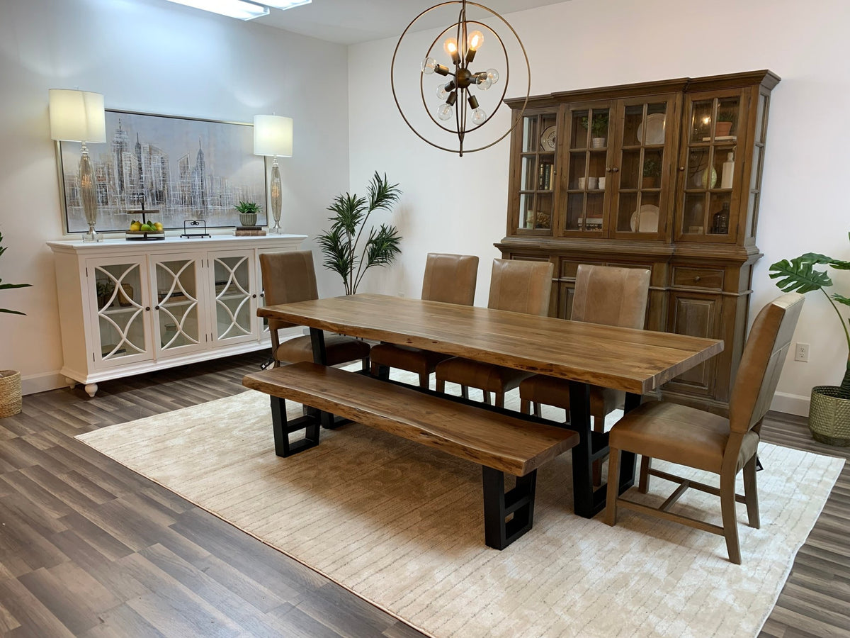 Malcolm Acacia 96" Live Edge Dining Table - Natural - snyders.furniture