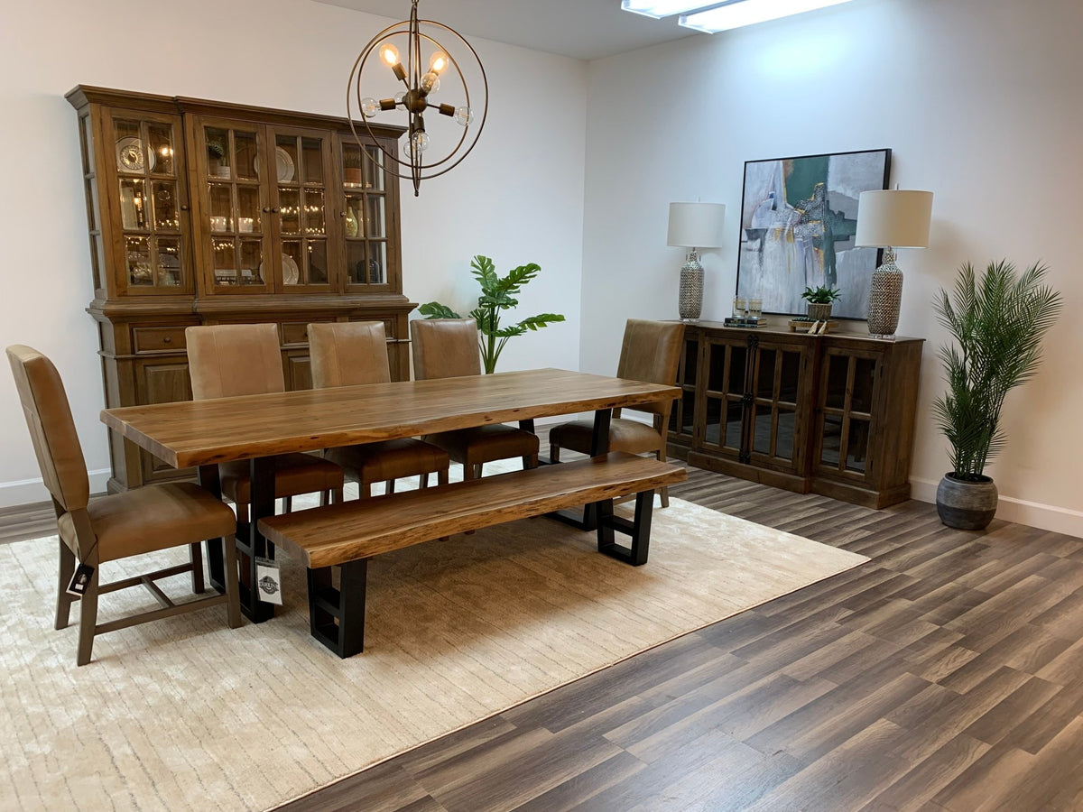 Malcolm Acacia 96" Live Edge Dining Table - Natural - snyders.furniture
