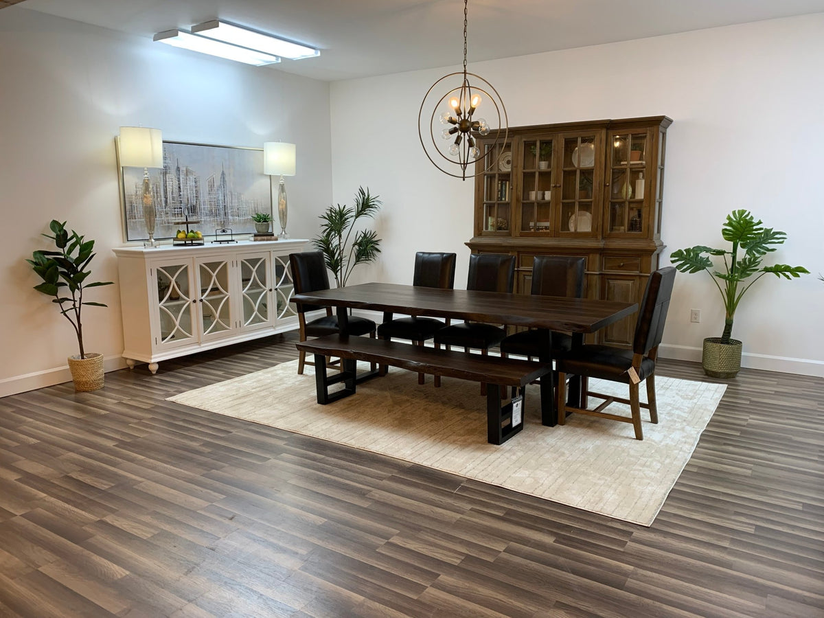 Malcolm Acacia 96" Live Edge Dining Table - Natural + Black - snyders.furniture