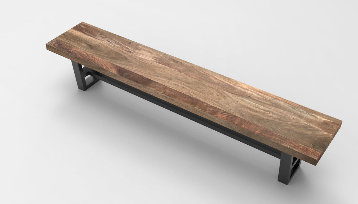 Maxwell 96" Acacia Dining Bench - Natural + Smoke - snyders.furniture