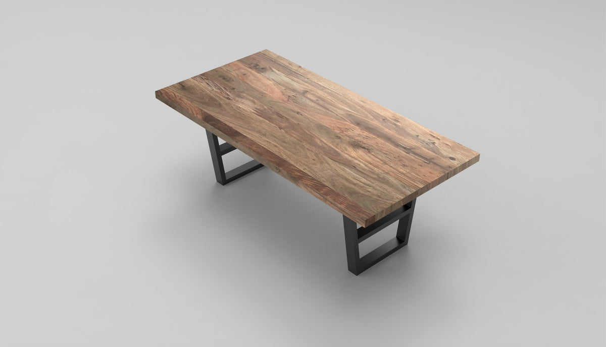 Maxwell Acacia 84&quot; Dining Table - Natural + Smoke - snyders.furniture