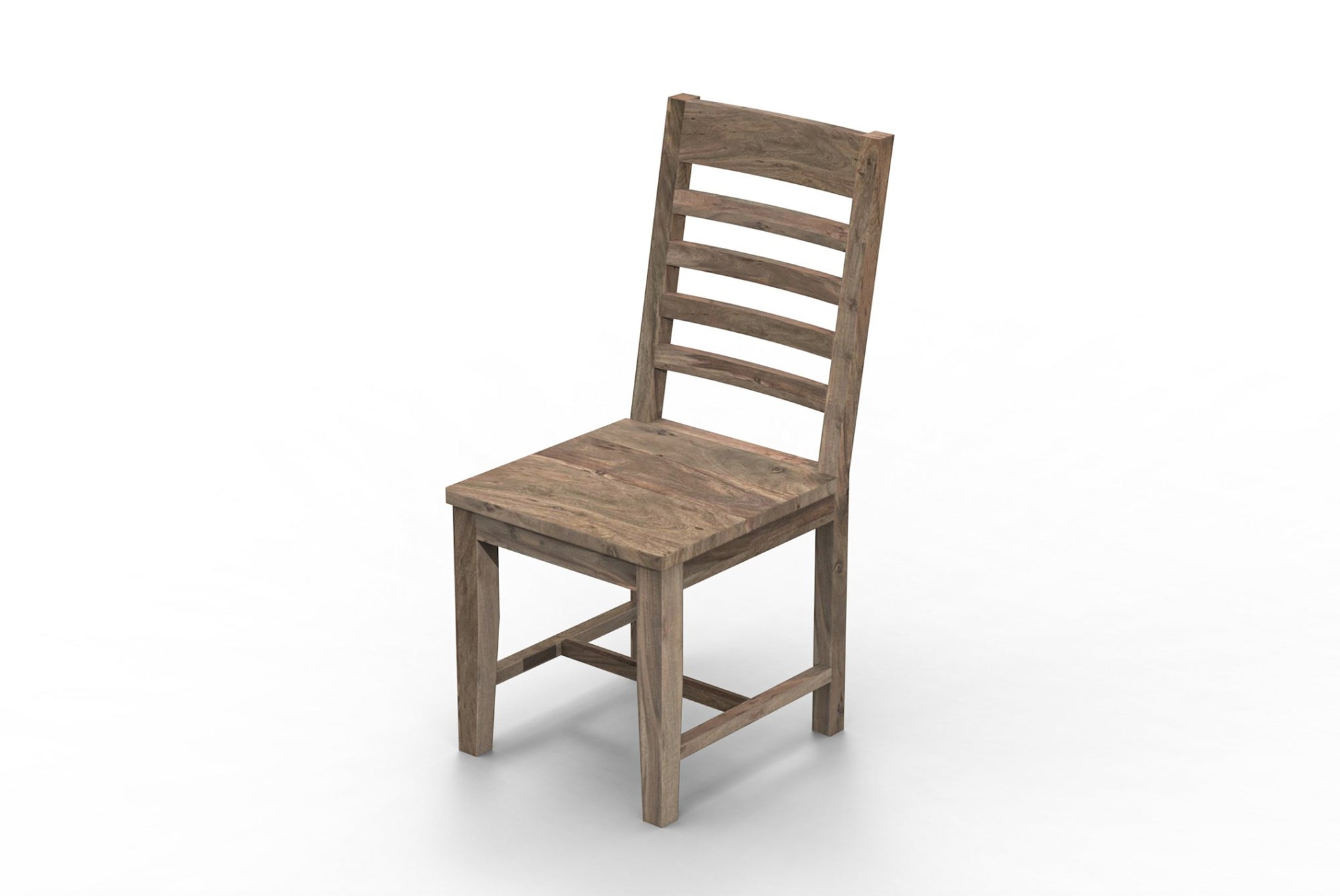 Maxwell Acacia Ladderback Dining Side Chair - Natural + Smoke - snyders.furniture