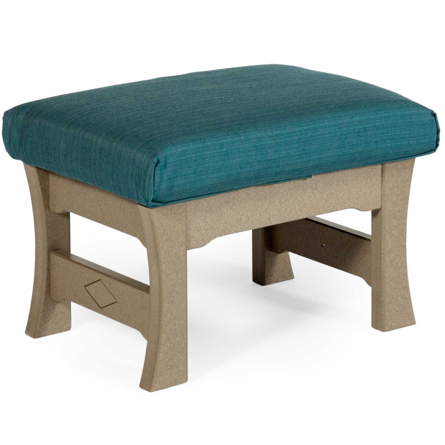 Amish Mission Colonial Poly Patio Subrella Ottoman - snyders.furniture