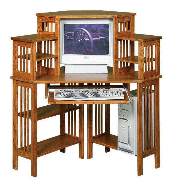 Mission Corner Computer Desk - snyders.furniture