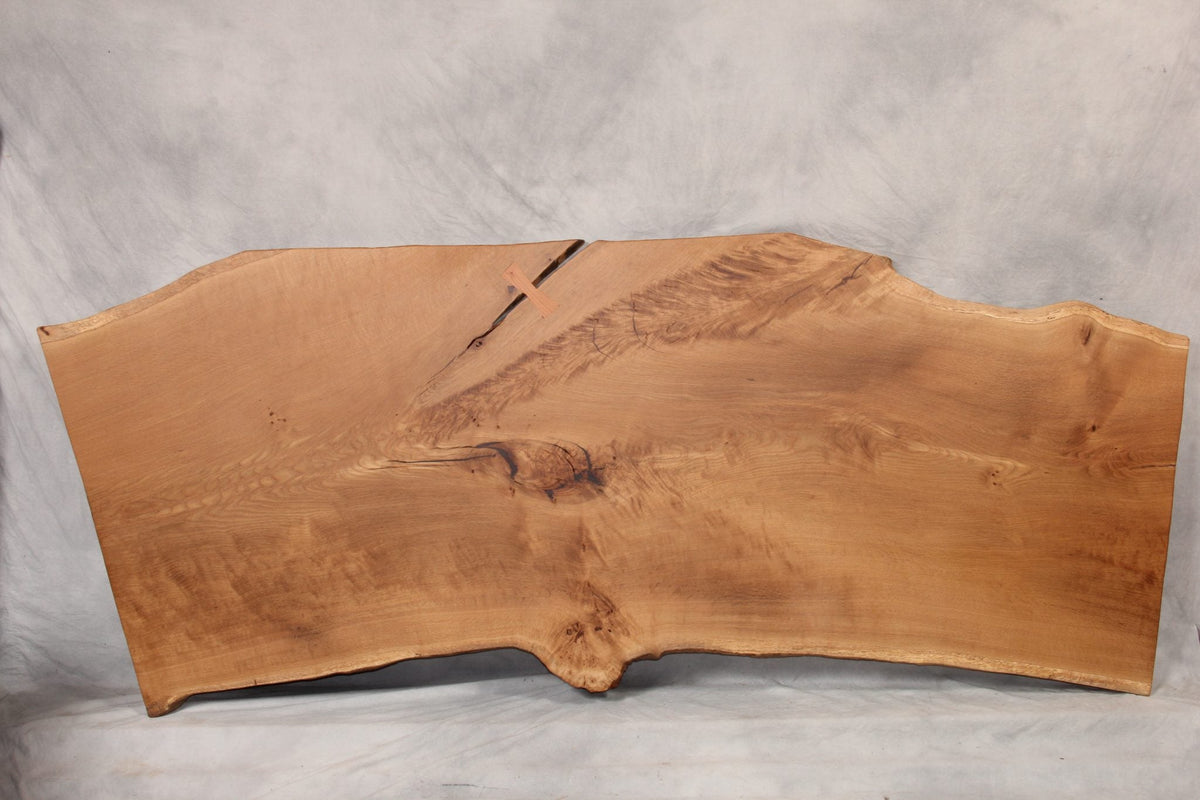 Oak 32" - 39" wide x 98" long Live Edge Slab - snyders.furniture