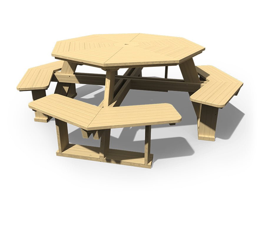 Octagon Wood Picnic Table - snyders.furniture