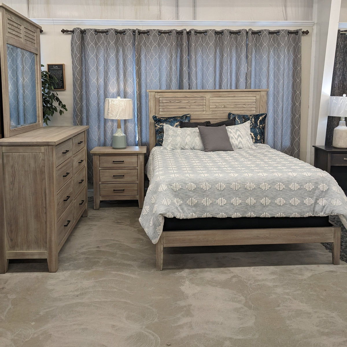 Oreland Louver Bedroom Set l In-Stock - snyders.furniture
