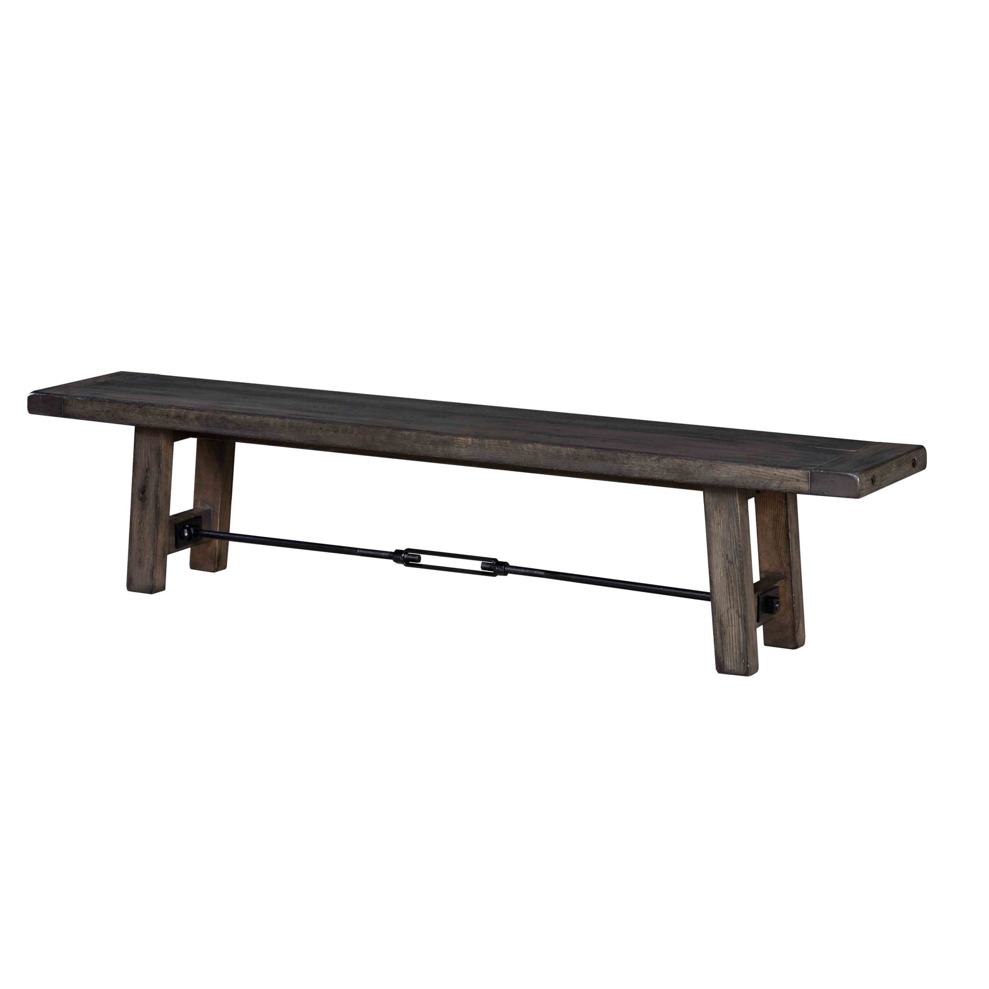 Amish Ouray Solid Wood Iron Buckle Dining Bench - snyders.furniture