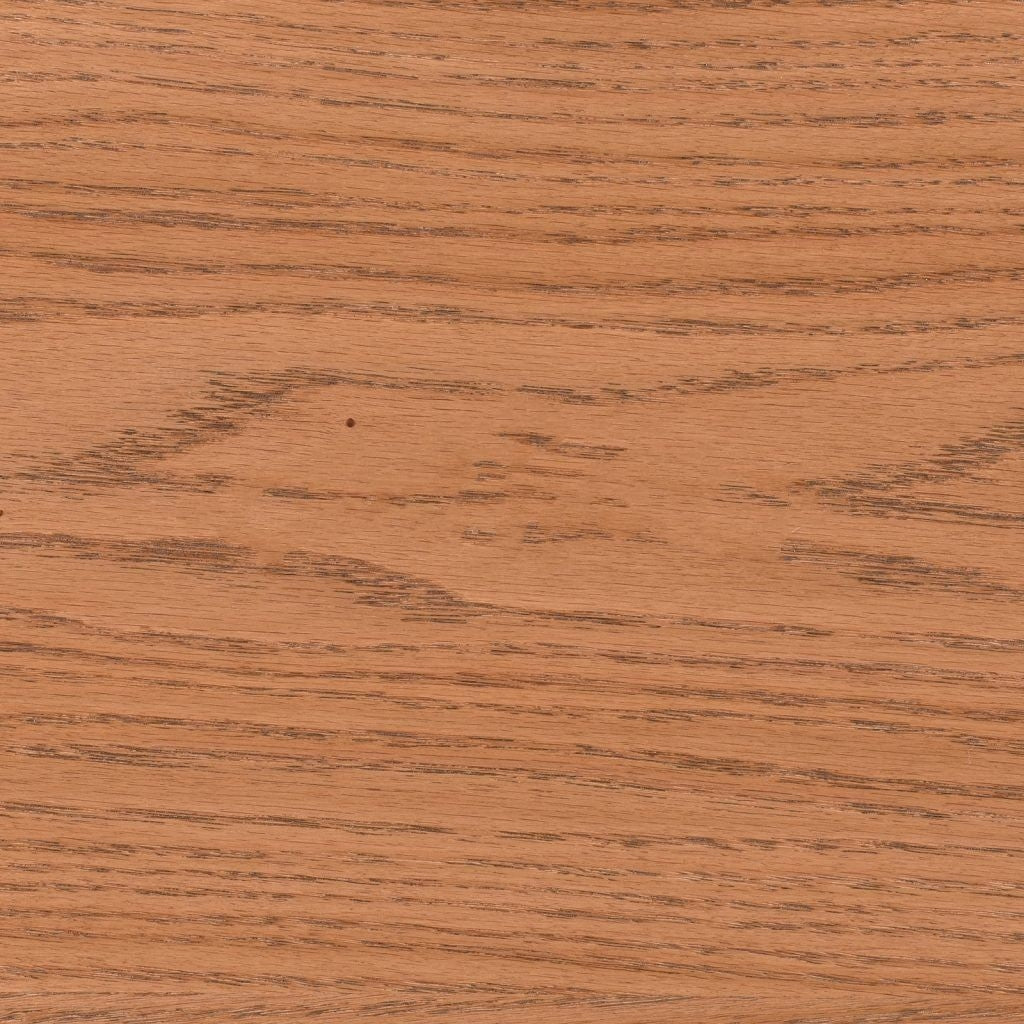 Provincial stain on oak, a light honey tan swatch with clear open oak grain and small pin knot