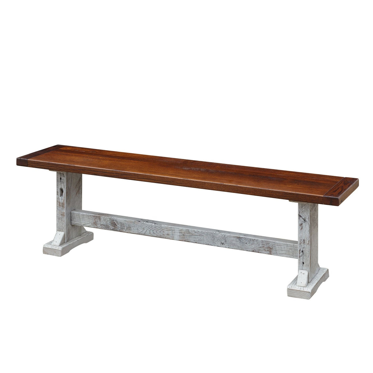 Silverton Barnwood Trestle Bench - snyders.furniture