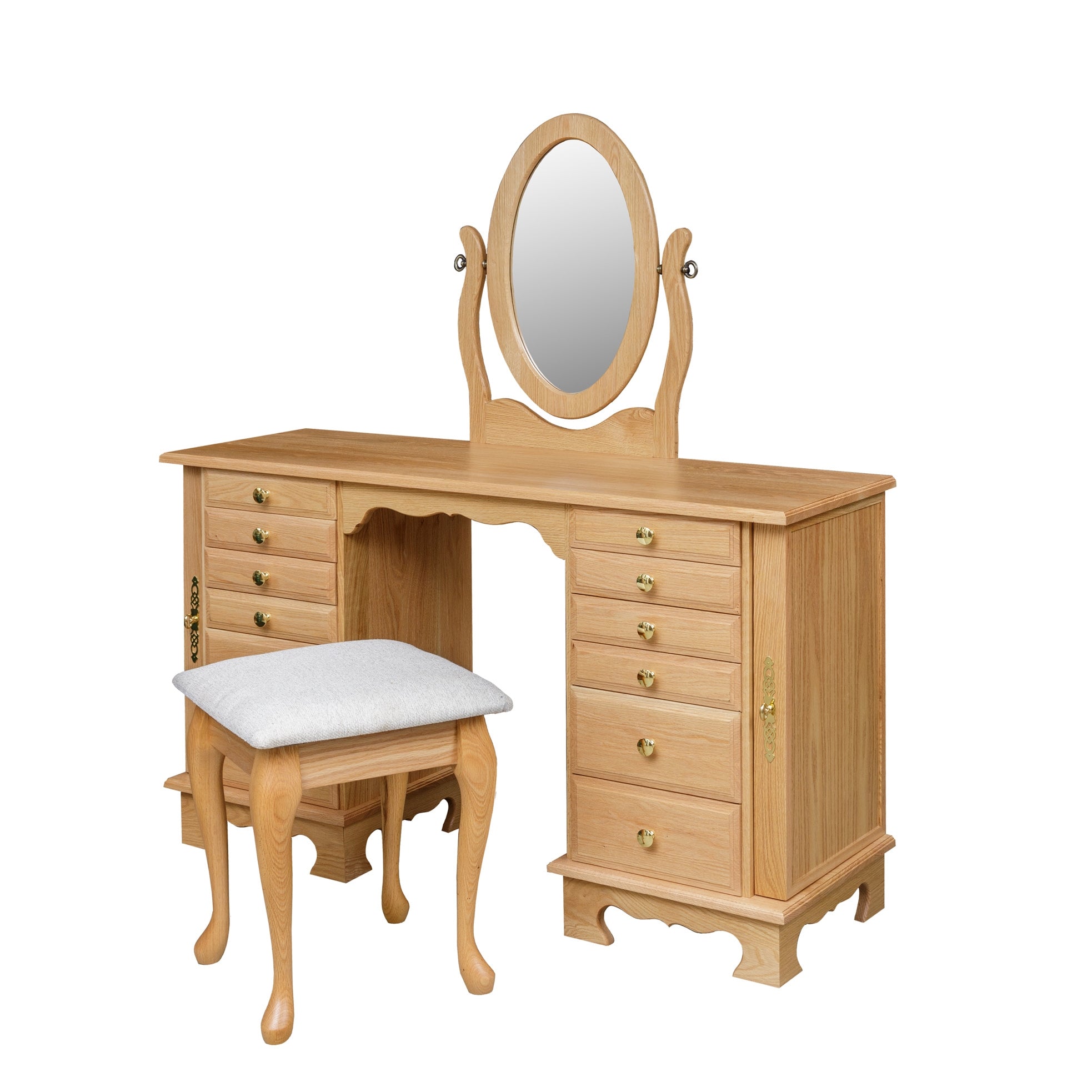 Traditional Dressing Table with Stool - snyders.furniture