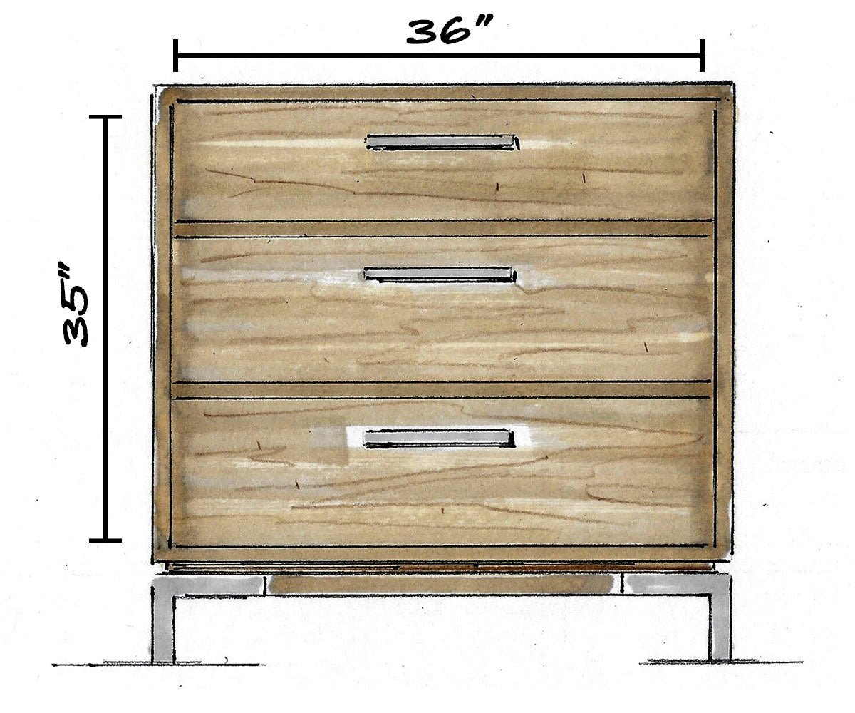 Tribeca 3 Drawer Chest - snyders.furniture