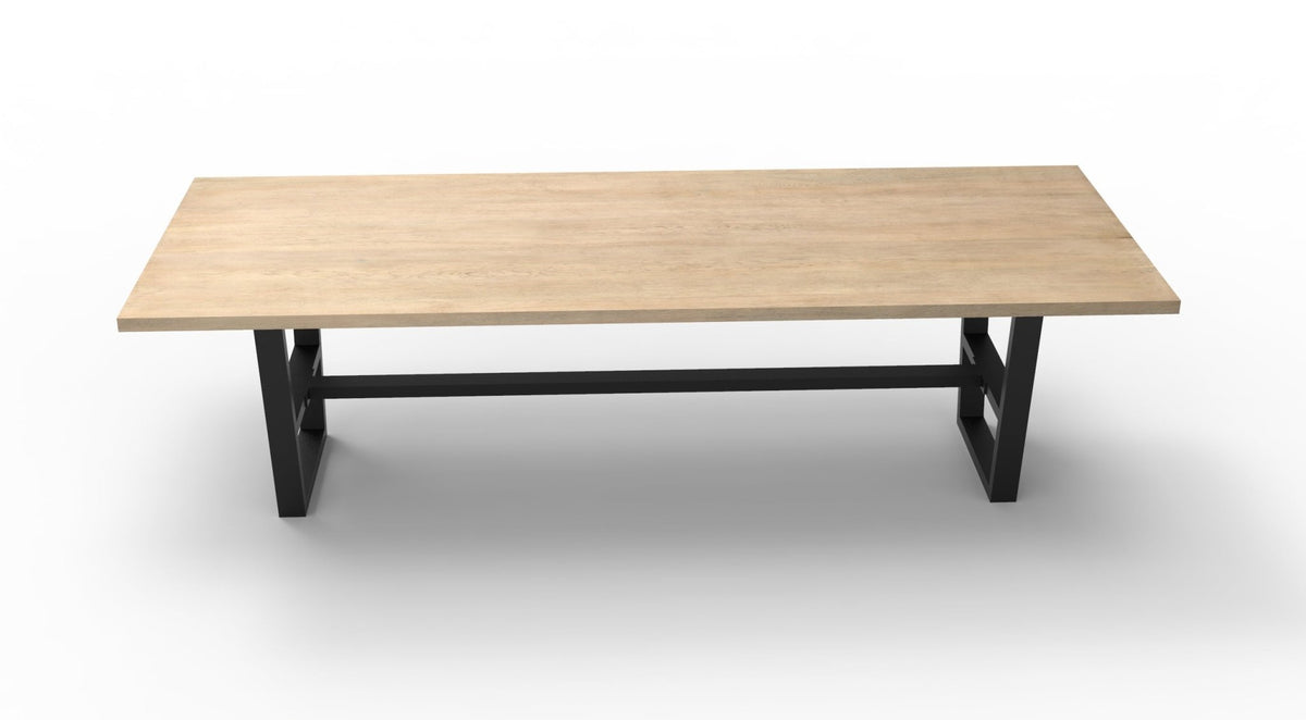 Wallace 108" Oak Dining Table - Light Natural - snyders.furniture