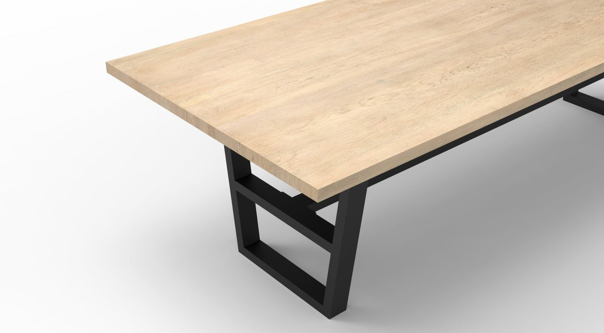 Wallace 108" Oak Dining Table - Light Natural - snyders.furniture