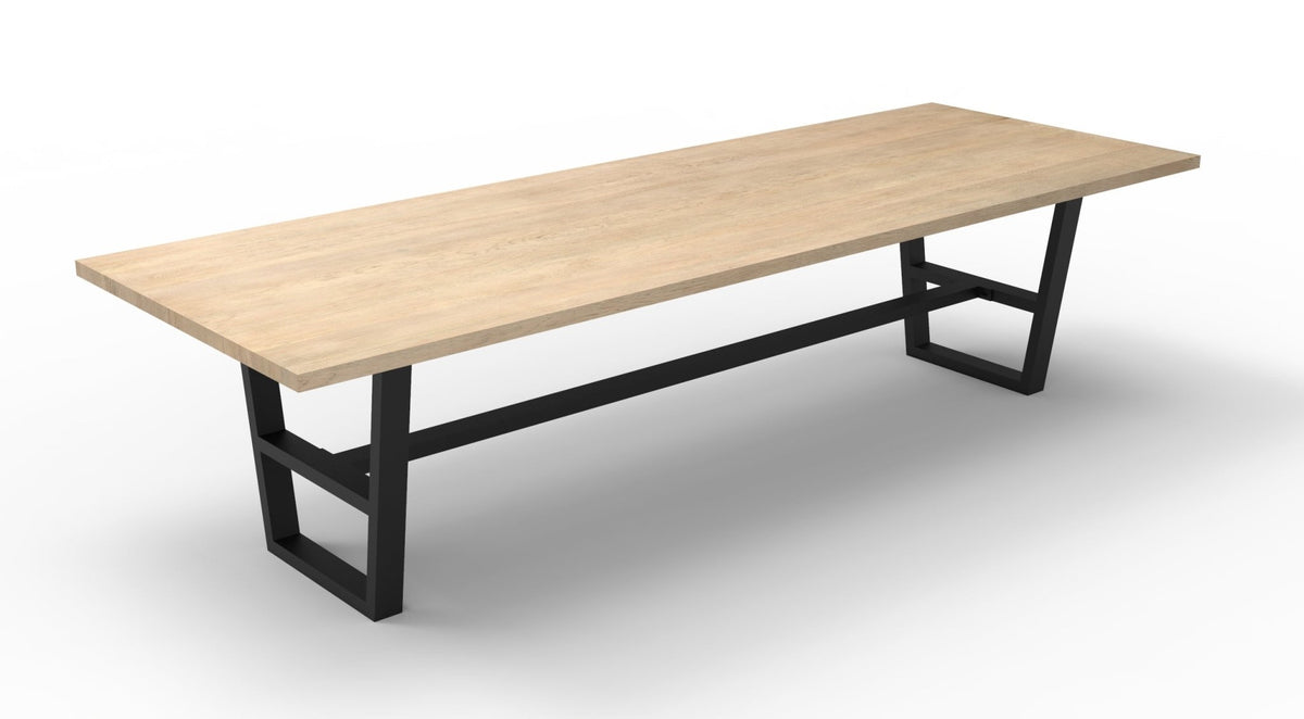 Wallace 120" Oak Dining Table - Light Natural - snyders.furniture