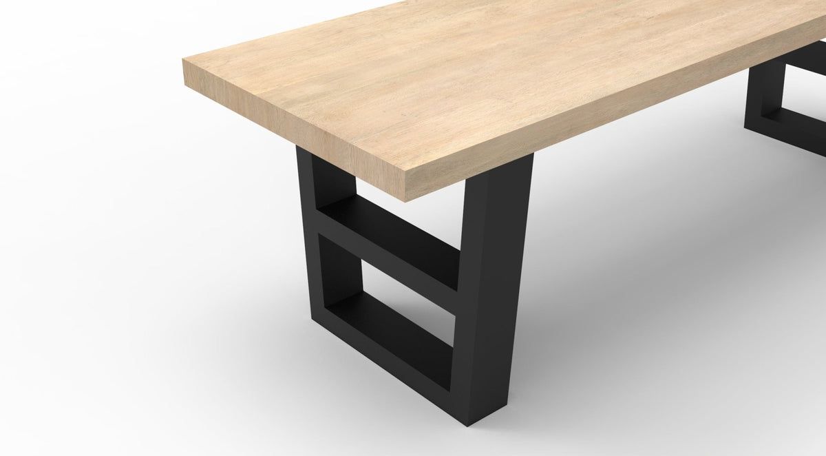 Wallace 60" Oak Dining Bench - Light Natural - snyders.furniture