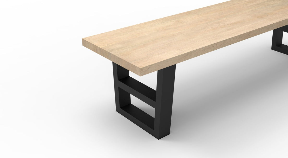 Wallace 72" Oak Dining Bench - Light Natural - snyders.furniture