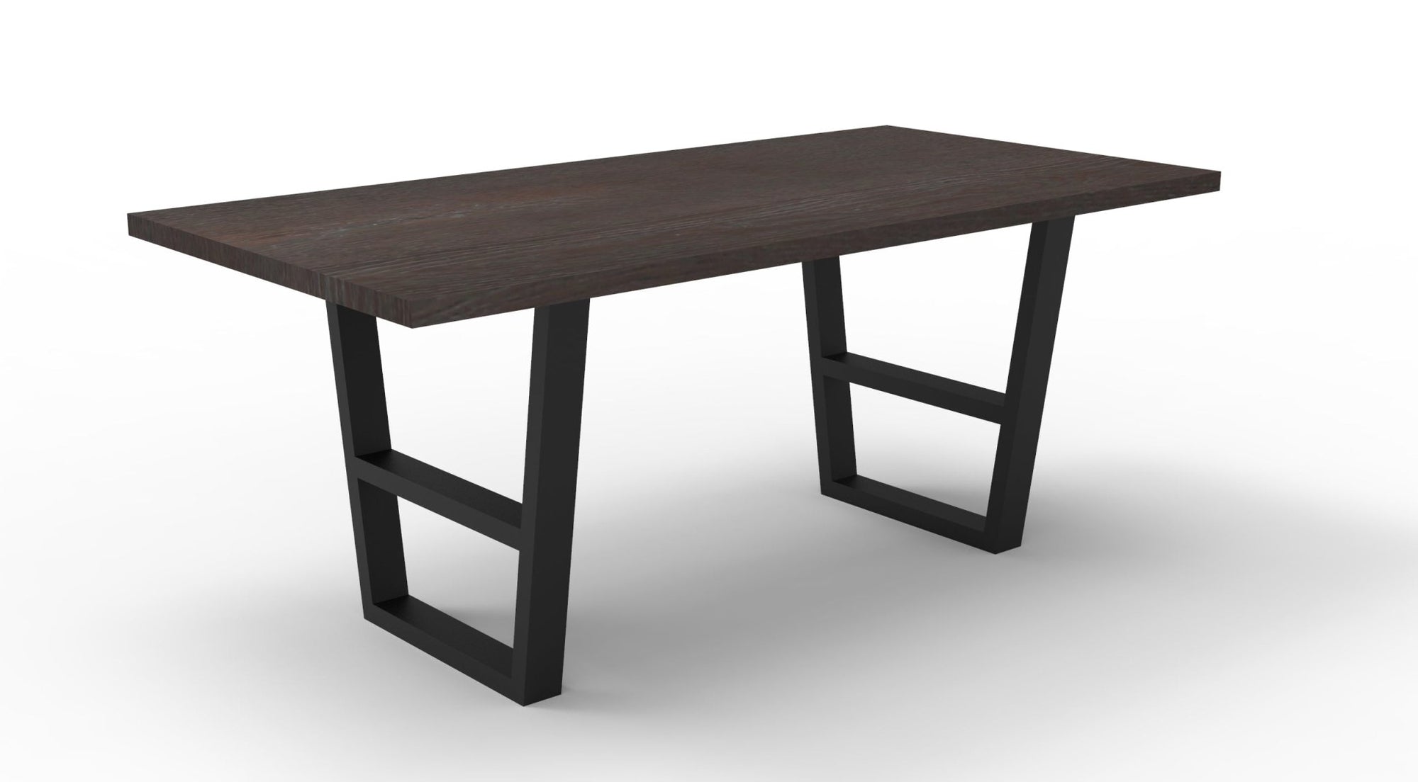 Wallace 72" Oak Dining Table - Sandblasted Black - snyders.furniture