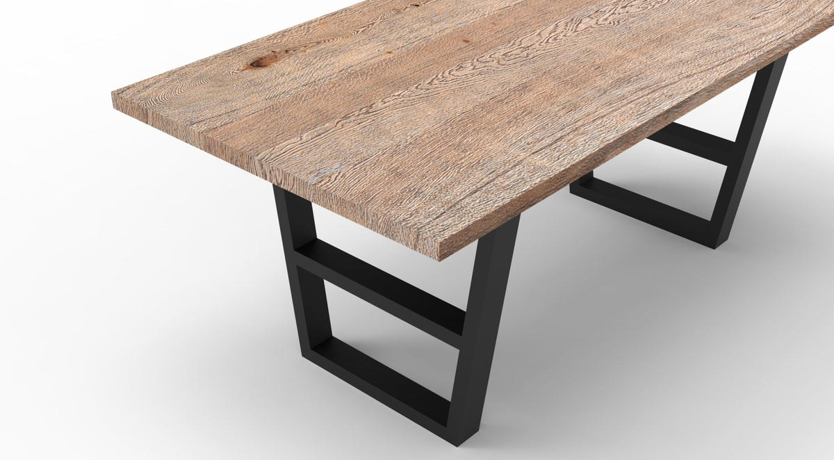 Wallace 72" Oak Dining Table - Sandblasted Natural - snyders.furniture