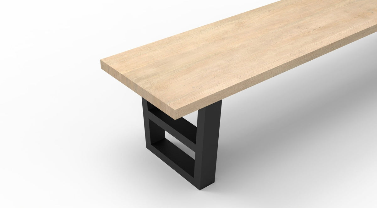 Wallace 84" Oak Dining Bench - Light Natural - snyders.furniture