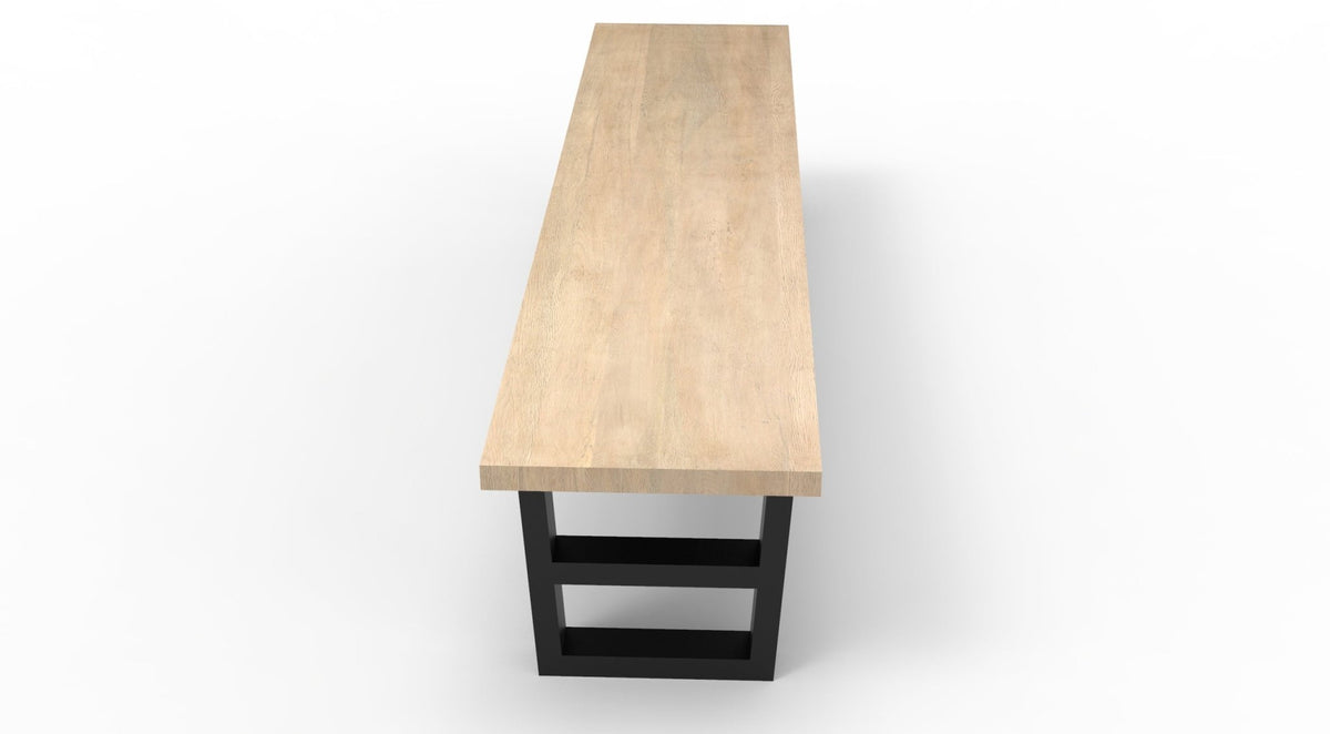 Wallace 84" Oak Dining Bench - Light Natural - snyders.furniture