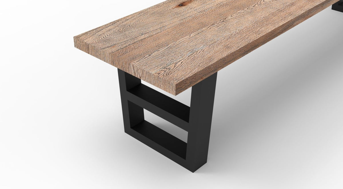 Wallace 84" Oak Dining Bench - Sandblasted Natural - snyders.furniture