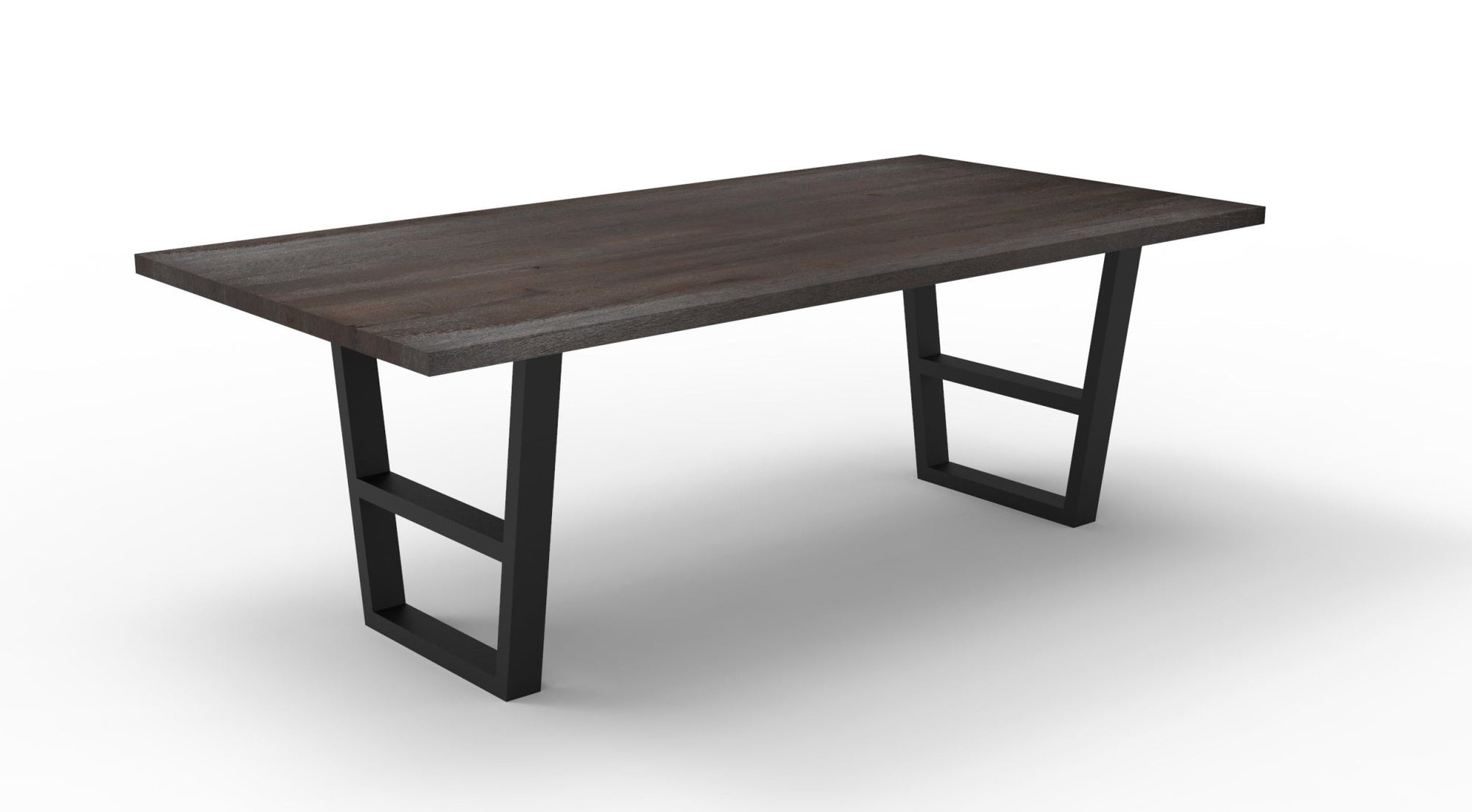 Wallace 84" Oak Dining Table - Sandblasted Black - snyders.furniture