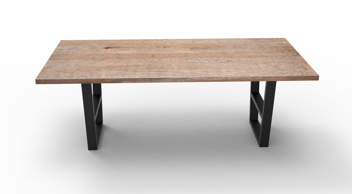 Wallace 84&quot; Oak Dining Table - Sandblasted Natural - snyders.furniture