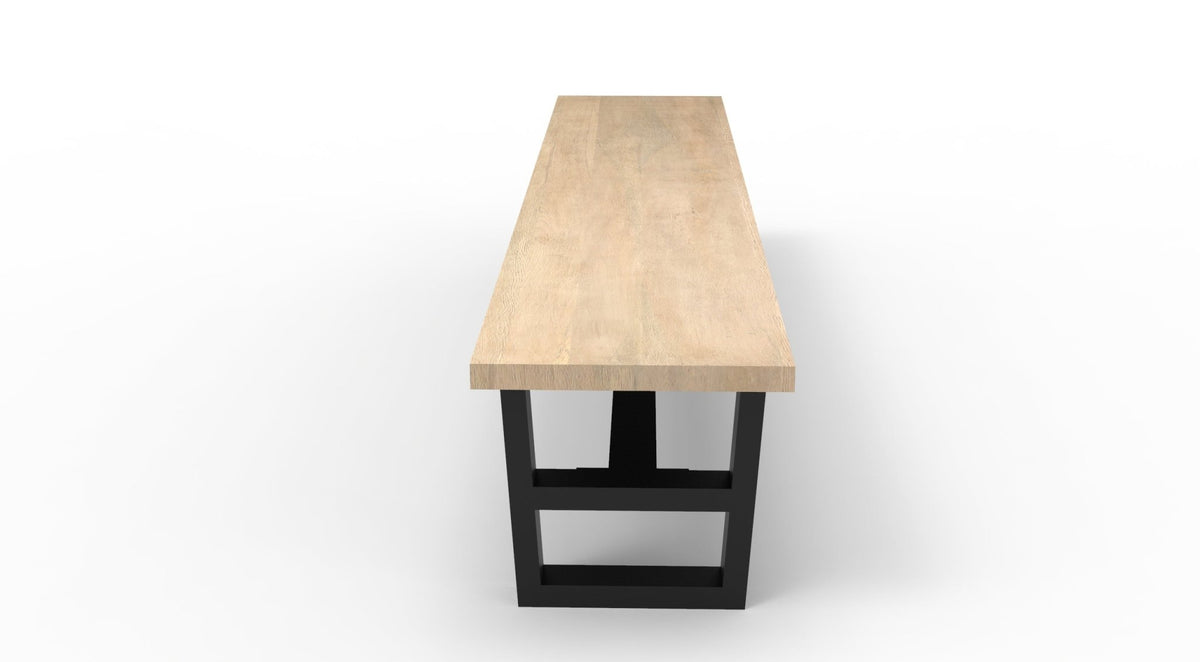 Wallace 96" Oak Dining Bench - Light Natural - snyders.furniture