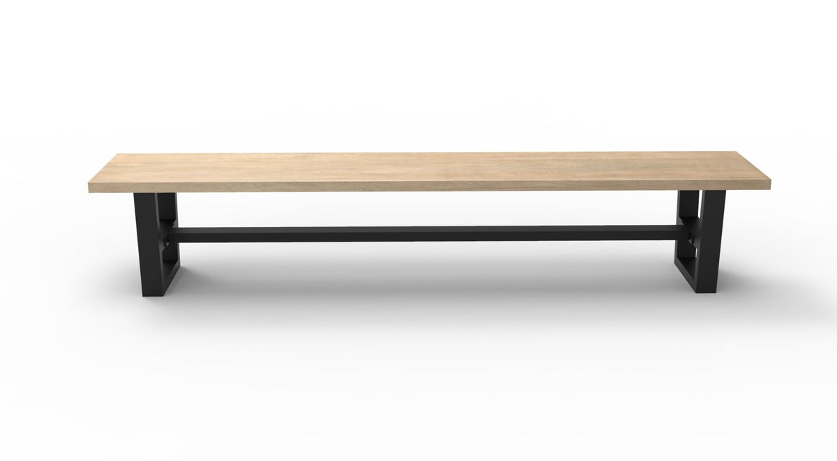 Wallace 96" Oak Dining Bench - Light Natural - snyders.furniture